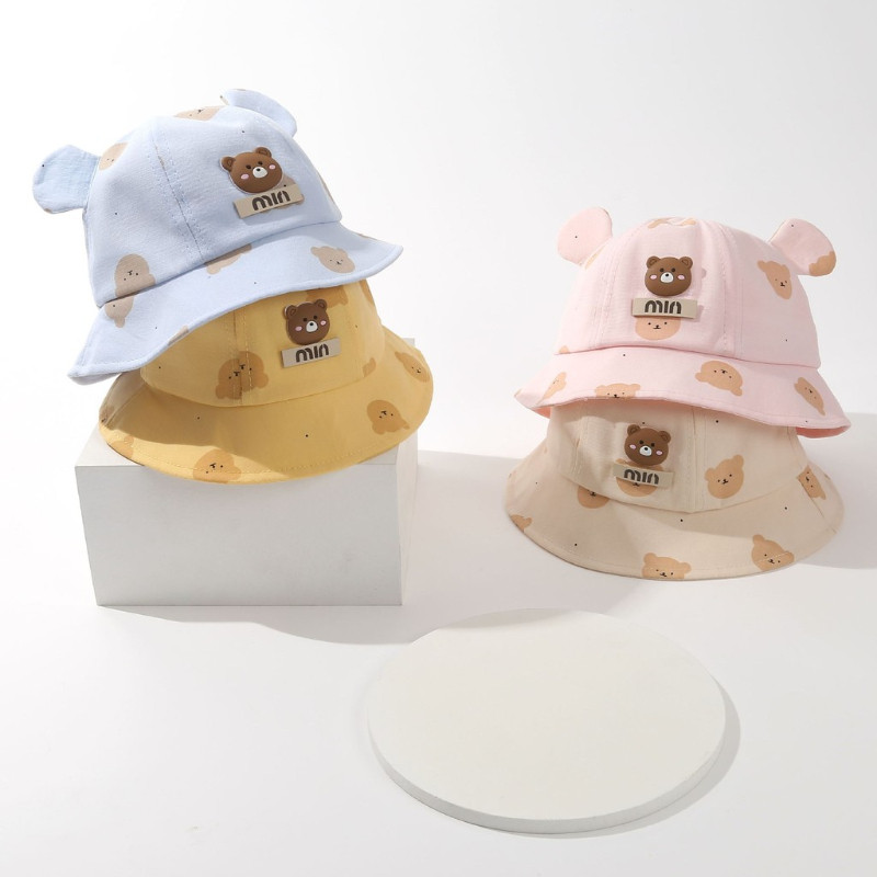 Bé Cotton Mũ Chống Nắng Mới Ngoài Trời,chất liệu cotton đẹp，cho bé từ 1-5 tuổi xinh xắn
