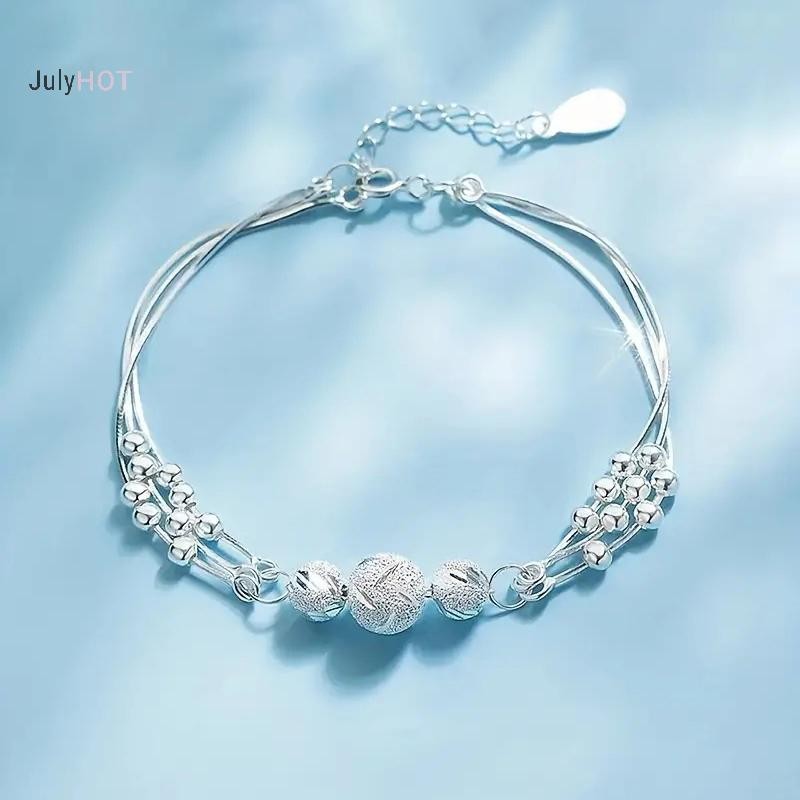 Julyhot Hạt May Mắn Nhiều Lớp Dây Xích Vòng Tay Nữ Thời Trang Tiệc Cưới Trang Sức Người Yêu Quà Tặng Massivedeals