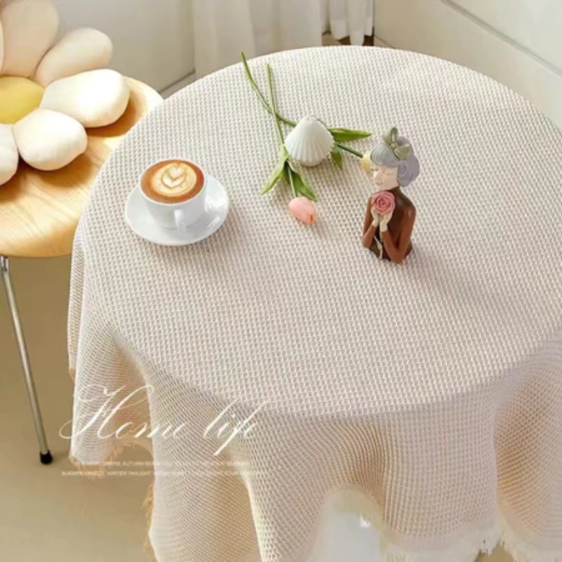 Khăn trải bàn vải cotton cao cấp phong cách Bắc Âu, 90*90/90*150cm khăn trải bàn hình vuông