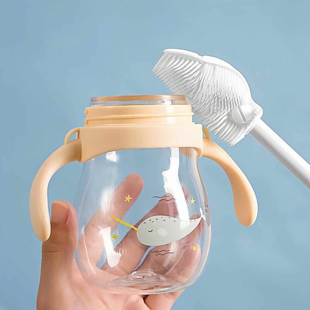 Cọ rửa bình sữa chất liệu silicone, cọ cốc đa năng mềm mại rửa sạch mọi góc chết dùng được cho ấm trà, bình giữ nhiệt