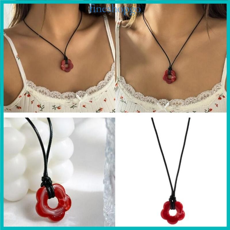 Xu hướng thời trang tinh tế Niche Sense Mặt dây chuyền hoa xương đòn Dây chuyền tính khí Vòng cổ