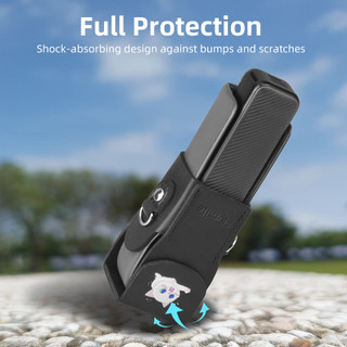 Dành Cho DJI OSMO POCKET 3 Vỏ Da Bảo Vệ Camera Hộp Bảo Quản Cầm Tay Vỏ Bảo Vệ Từ Tính Dây Treo Dây Treo Phụ Kiện Máy Ảnh