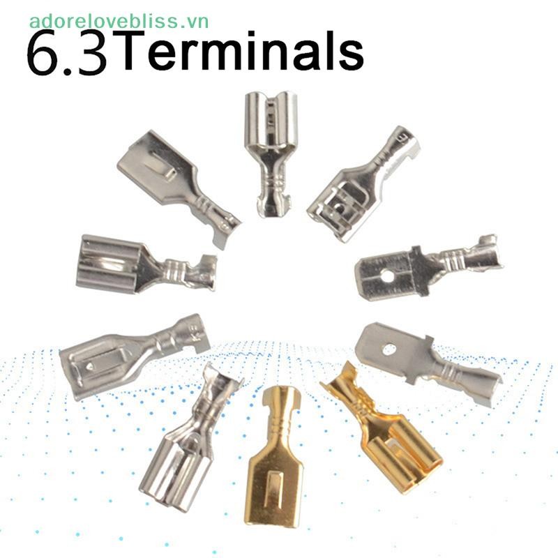 Thêm 50 CÁI 6.3 Crimp Terminal Nam Nữ Spade Connector Crimping Terminals BSS