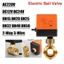 NOTE1 1 Chiếc Van Bi Điện, Van Điện Từ 2 Chiều DN15 / DN20 / DN25, Bền 1 / 2 "3 / 4" 1 "Ba Dây Hai Điều Khiển 220V AC 12V DC Thiết Bị Truyền Động Van Đồng Thau