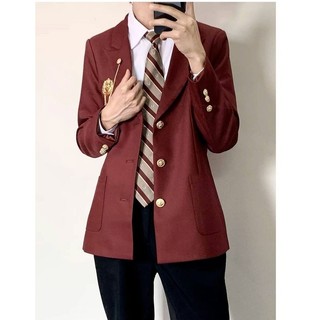 Bộ đồ nam DK mới Bộ áo khoác đồng phục Áo khoác sinh viên phong cách đại học Nhật Bản Blazer