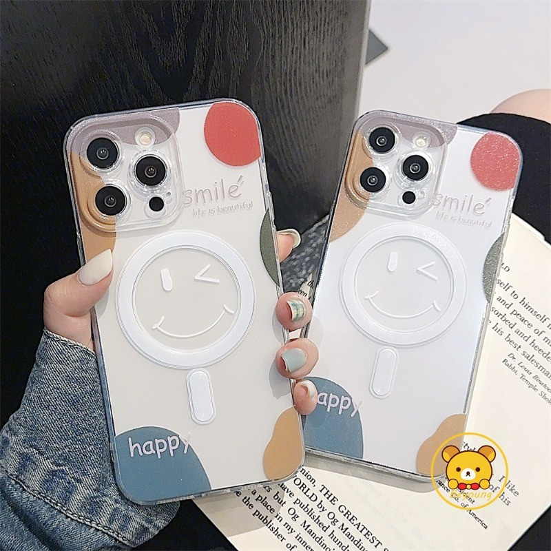 Dành Cho Xiaomi 15 Ultra 14T 14 Civi 13 12 13T 12T 12S 12X 11T Mi 11i 11 11X 10i 10 10S 10T 9 Lite Ultra 9T CC9 Pro 8 Smile Vỏ Sạc Không Dây Từ Tính Trong Suốt Vỏ Điện Thoại Hoạt Hình