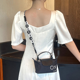 Dây đeo túi phù hợp cho Longchamp Mini, dây đeo vai dệt hoa, túi dumpling Longchamp Mini, dây đeo dài điều chỉnh, phụ kiện biến hình túi cao cấp