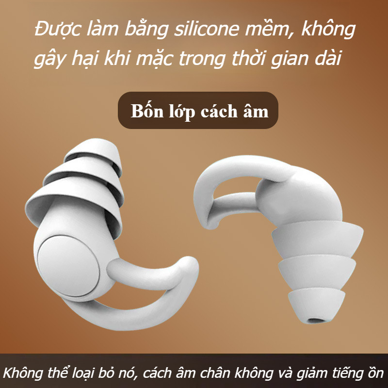 Nút Bịt Tai Giảm Tiếng Ồn Vây cá mập,nút tai giảm tiếng ồn bằng bọt không dây,3 lớp giảm tiếng ồn