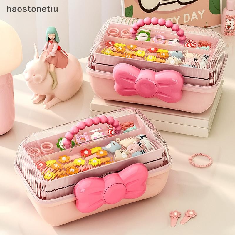 Kẹp Tóc Nhiều Lớp Dễ Thương Cho Trẻ Em - Hộp Organize & Bảo Quản Phụ Kiện Tóc