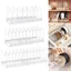 Giá sắp xếp chảo MARGREDY, Giá để bát đĩa có thể điều chỉnh màu trắng, Ngăn có thể mở rộng Giá đựng đồ dùng nhà bếp