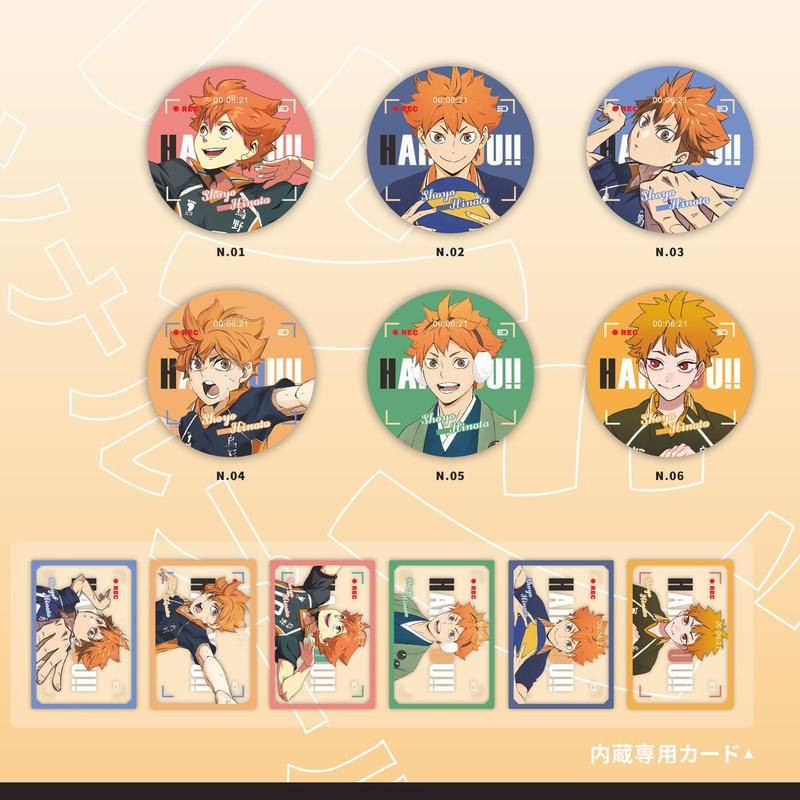 Haikyuu!! Bộ huy hiệu Chân nút 58mm kèm thẻ Acrylic có Hinata Shoyo và Kenma Kozume