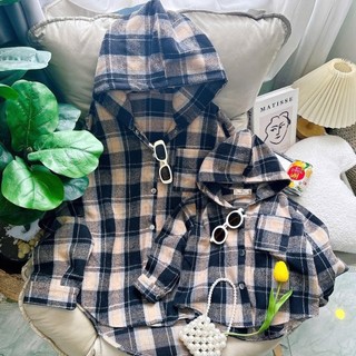 K20-[tomnaukids] Áo khoác Sơ Mi Mẹ và Bé Form đang Rộng Size từ 9-70Kg