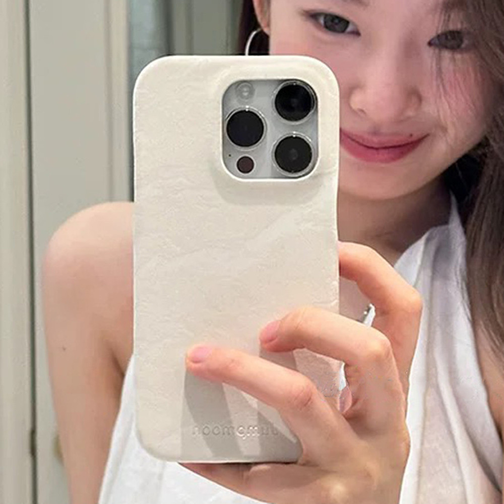 Ốp Điện Thoại Nửa Gói Nhung Da Handmade Cho iPhone 17ProMax 16Plus 15 14 13 12ProMax 11 Vỏ Cứng Acrylic