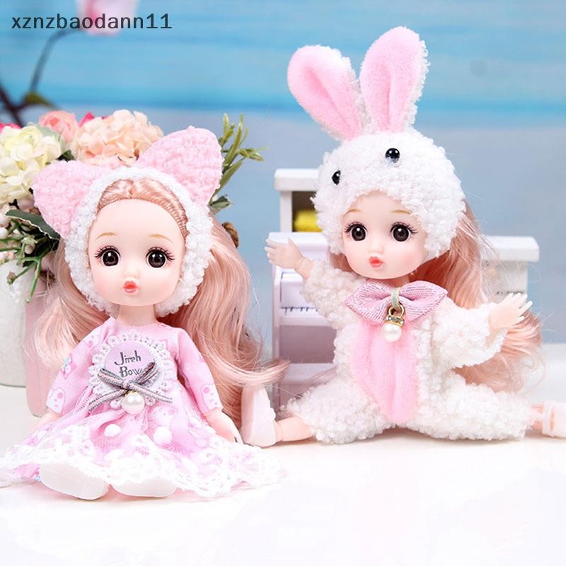 [XZNZMM] Búp bê khớp di động 16cm Búp bê DIY có quần áo mặc cho bé gái LMWU