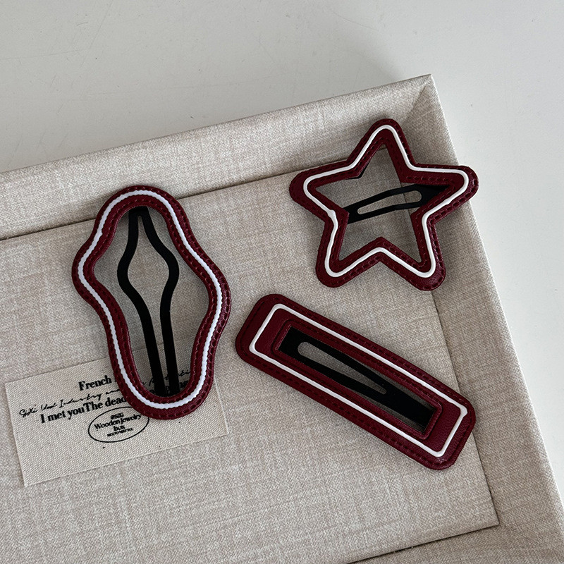 Chấm Da Đỏ Kẹp Tóc Star Bangs Clip BB Clip