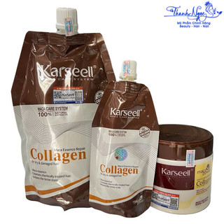 Kem hấp dầu Collagen Karseell Maca Essence Repair siêu mềm mượt Ý 500ml ( mới 2024)