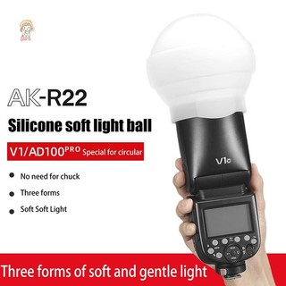 TWE Flash Khuếch Tán Mái Vòm Có Thể Gập Lại AK-R22 Silicon Mềm Ánh Sáng Cho Dòng V1 Flash AD100PRO AD200PRO Chụp Ảnh Trực Tiếp VN