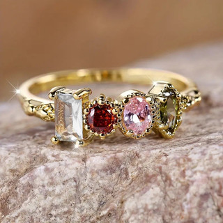 Nhẫn Zircon Bạc S925 Trang Sức Thời Trang Đơn Giản Quà Tặng Nữ