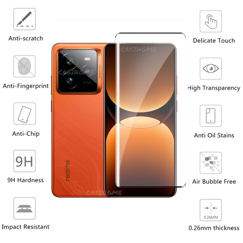 Realme GT 7 Pro 2024 Phim Bảo Vệ Màn Hình 2 Trong 1 Cho Realme GT7 GT 7 Pro GT7Pro 7Pro RealmeGT7Pro 5G 4G 2024 Full Cover Kính Cường Lực Mặt Trước Ống Kính Mặt Sau