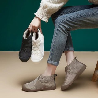 Mùa Đông Đế Mềm Chống Trơn Trượt Mẹ Giày Lông Cừu Dày Cao Cấp Ấm Giày Cotton Nhẹ Thời Trang Giày Bốt Tuyết