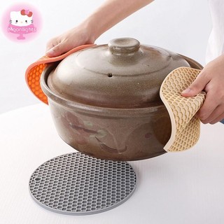 Moonlights 1 Thảm Silicon Chống Sòe Giá Nồi Hộ Gia Đình Nhà Bếp Mặt Bàn Bảo Vệ Chịu Nhiệt Chống Trơn Trượt Tròn Thảm Silicon EN