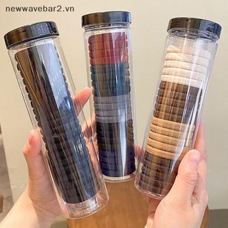 [Mới] 20 Cái / hộp Vòng Khăn Đóng Hộp Đàn Hồi Cao Liền Mạch Đơn Giản Màu Sắc Chắc Chắn Vòng Tóc Đuôi Ngựa Giá Đỡ Dây Tóc Phụ Kiện Tóc.