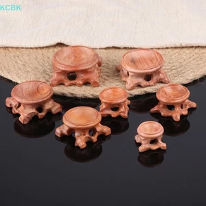 Giá đỡ trưng bày gỗ nhánh axit để trang trí đá pha lê [Bk]