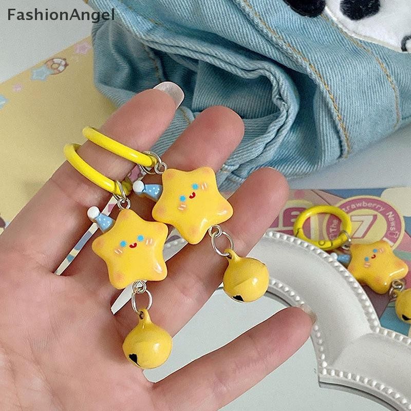 FashionAngel Hoạt Hình Dễ Thương Mũ Ngôi Sao Móc Khóa Ngọt Ngào Pentagram Móc Khóa Túi Loverly Mặt Dây Chuyền Ba Lô Trang Trí Cô Gái Quà Tặng VN