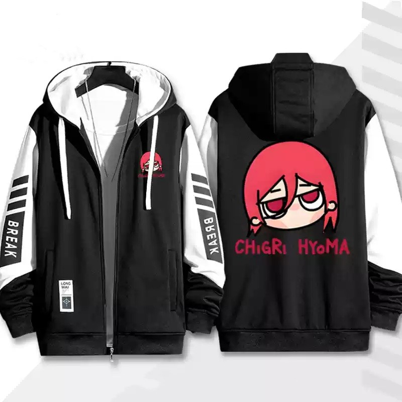 Squ3 KHÓA XANH Isagi Yoichi Chigiri Hyoma Nagi Seishiro áo khoác dây kéo Áo khoác Hoodie