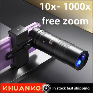 Ống kính cho điện thoại, ống kính macro zoom 10-1000X, ống tele cho máy ảnh điện thoại khuuanko