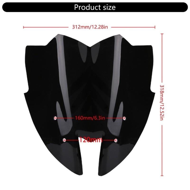 Front Windshield for Z800/ZR800 2012-2016 Enhances Riding  & Aerodynamics
