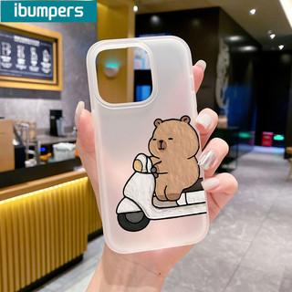 ibumpers Ốp Lưng iPhone Dễ Thương Capybara Loopy Họa Tiết Cặp Đôi Dành Ốp điện thoại Trong Suốt Mờ TPU Silicon Mềm Chống Sốc Cho Iphone 16 15 14 12 13 11 Pro Max IP 7 8 Plus Iphon X Xs XR Xs Max