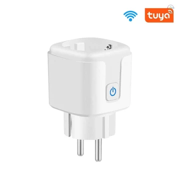 Ổ cắm WiFi thông minh EU Type E Ổ cắm điều khiển từ xa không dây Bộ chuyển đổi sạc Ổ cắm điện nhà thông minh Thông qua ứng dụng điện thoại Hẹn giờ thông minh Tương thích với Alexa & cho phích cắm nhà 