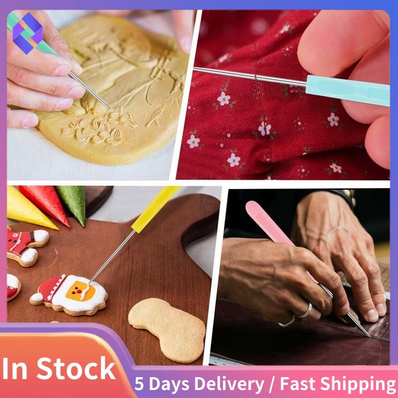 Dụng cụ trang trí bánh quy Scribe Đồ dùng Icing Scribe cho bánh Diy Craft Leather Awl Tool May (12 chiếc)