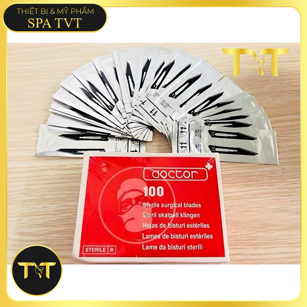 KIM CHÍCH MỤN 200 CÂY & DAO MỔ SỐ 11 HỖ TRỢ LẤY NHÂN MỤN TIỆT TRÙNG CHO SPA