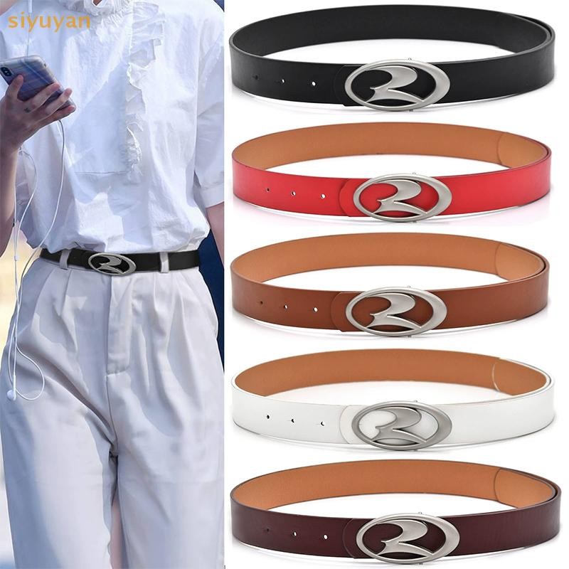 Siyuyan Vintage Y2k Da Nữ Thắt Lưng Unisex Thời Trang Hình Học Ngọn Lửa Khóa Thắt Lưng Thắt Lưng Dây Thắt Lưng Cho Quần Jean Phụ Kiện VN