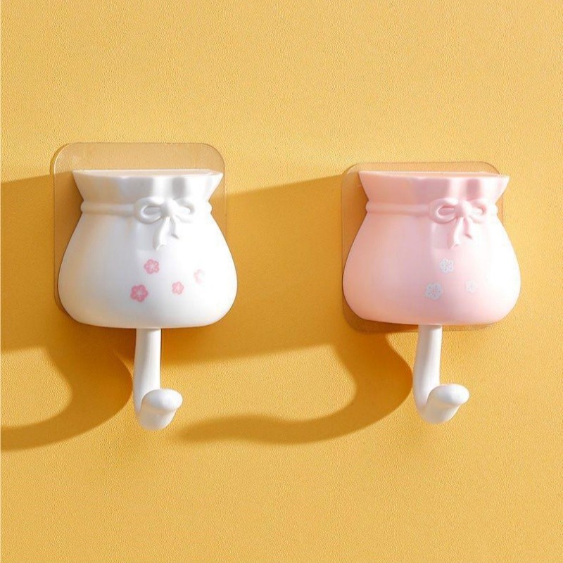 Móc Treo Đồ Gắn Tường Hình Mèo Dễ Thương,Móc Dán Tường không cần khoan đuc,Tự động chia tỷ lệ