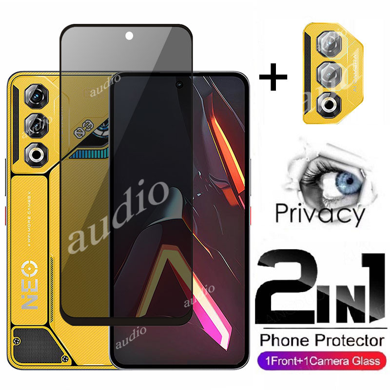 Nubia Neo 5 GT 5G Nubia Neo 3 GT 5G 2in1 Màn hình riêng tư có màng ống kính cho ZTE Nubia Neo 3 GT 3GT 5G Bảo vệ màn hình riêng tư Phim kính cường lực cho ZTE Nubia Neo3 GT Ống kính Mặt trước Phim chống gián điệp