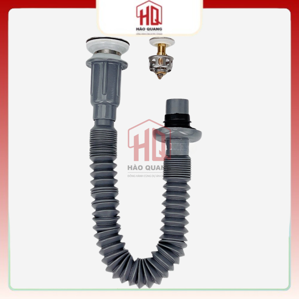 Ống Xả Lavabo Ruột Gà Co Giãn Chống Hôi, Chống Tắc - Lắp Đặt Nhanh