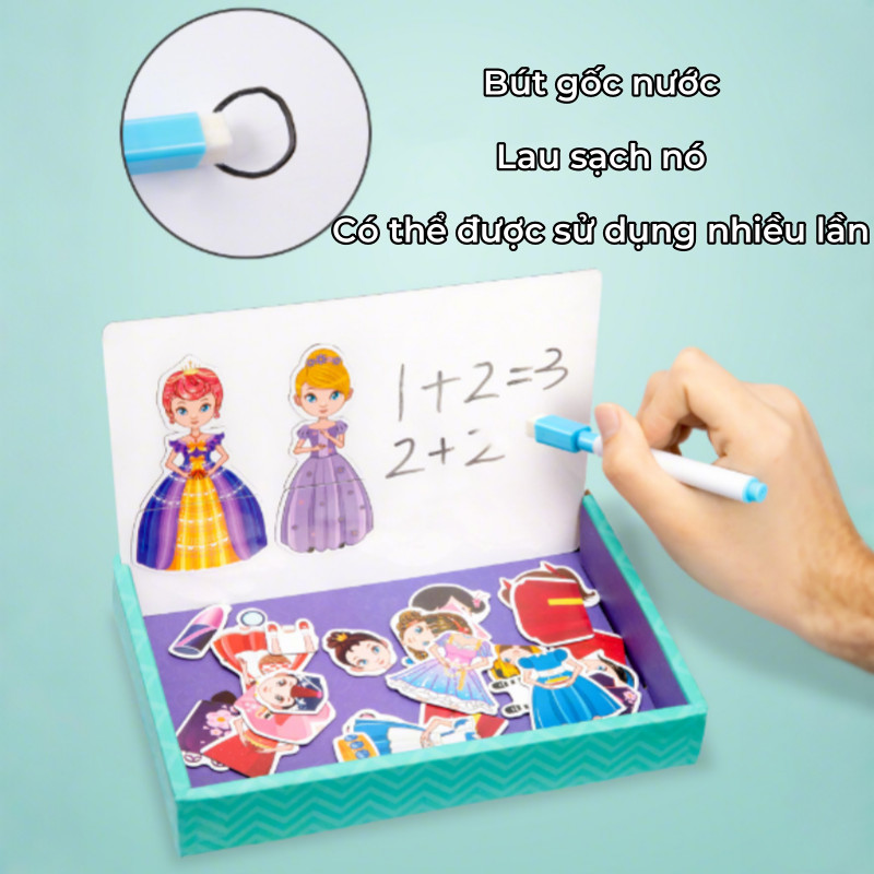 Đồ Chơi Ghép Hình Công Chúa,Thiết Kế Thời Trang Bằng Gỗ & Nam Châm,Nhiều Chủ Đề Nhân Vật,Tăng Cường Sáng Tạo Cho Bé