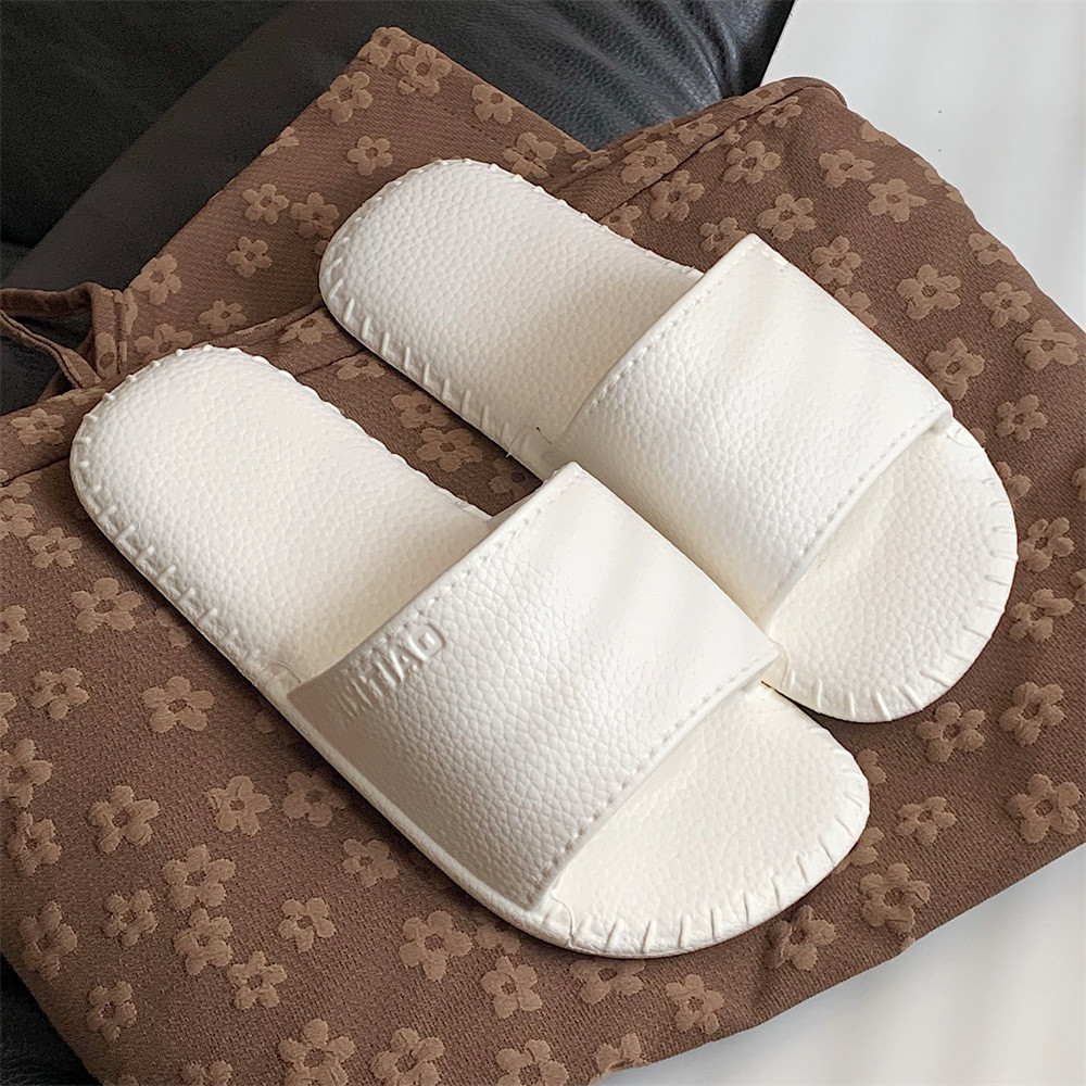XIXITIAO Dép Nữ Retro Da Họa Tiết Thường Ngày Nhà Trong Nhà Đế Mềm EVA Dép Dép