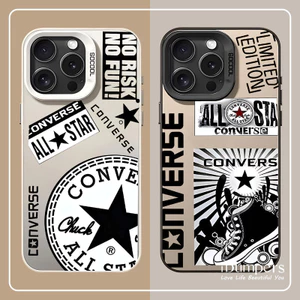 ibumpers Ốp Điện Thoại iPhone Họa Tiết Converse Phong Cách Độc Đáo Cho IPhone 16 15 14 12 13 11 Pro Max IP 7 8 Plus X XS XR Ốp Lưng IMD Cứng Và Nhẵn