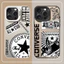 ibumpers Ốp Điện Thoại iPhone Họa Tiết Converse Phong Cách Độc Đáo Cho IPhone 16 15 14 12 13 11 Pro Max IP 7 8 Plus X XS XR Ốp Lưng IMD Cứng Và Nhẵn