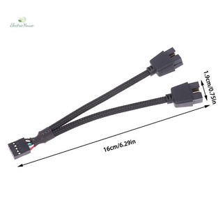 [Nhà Điện] 1 Máy Tính Bo Mạch Chủ Cáp Nối Dài USB 9 Pin 1 Nữ Đến 2 Nam Y Splitter Âm Thanh HD Cáp Nối Dài Cho PC DIY 15cm mới