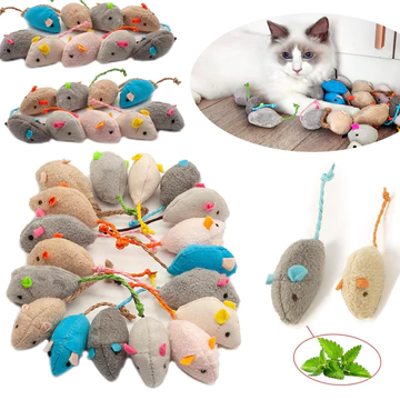 12 Chiếc Lục Lạc Mèo Chuột Đồ Chơi Cũng Prefilled Catnip Lông Thú Giả Mèo Chuột Đồ Chơi Tương Tác Trò Catnip Đồ Cho Mèo Trong Nhà Đồ Chơi