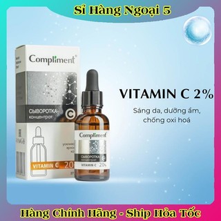 Serum Compliment 20% Vitamin C dưỡng trắng, mờ thâm, căng bóng da 27ml của Nga