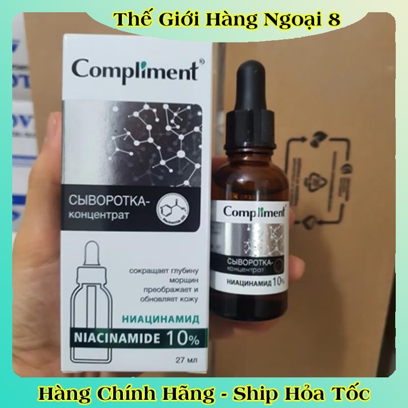 [VỎ TRẮNG DATE MỚI] Serum Compliment 10% Niacinamide kiềm dầu, ngừa mụn, mờ thâm 27ml của Nga