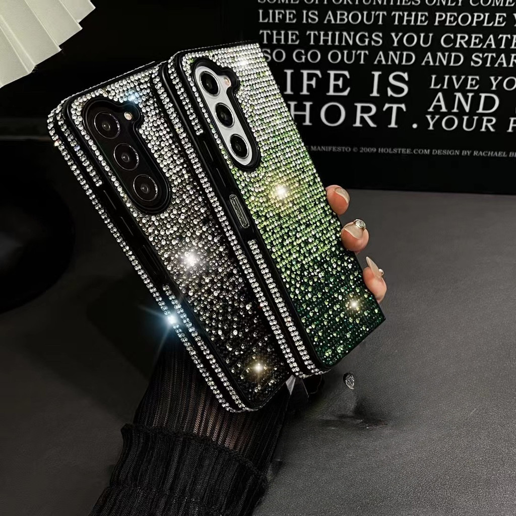 Dành Cho Samsung Galaxy Z Fold7 Cao Cấp Sang Trọng Độc Đáo Quy Trình Lấp Lánh Ốp lưng Galaxy Z Fold 3 4 5 6 7 Phong Cách Xu Hướng Gấp Lưng Điện Thoại Bảo Vệ