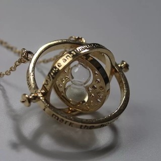 Harry Potter Thời gian chuyển đổi đồng hồ cát xoay mặt dây chuyền học sinh nam Nữ Vòng cổ mặt dây chuyền xương đòn