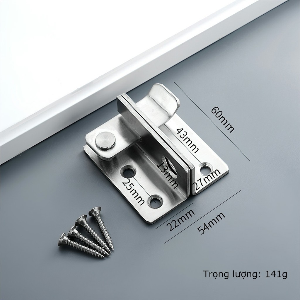 Then Cài Cửa, Chốt Khóa Cửa Vật Liệu Bằng Inox Bền Bỉ Và Chắc Chắn